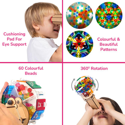 Kaleidoscope, See Beautiful Colorful Patterns with DIY STEM Educational Science Toy