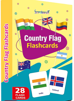 Premium Flash Cards for Kids Early Learning/Learn Flags and countries