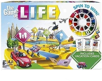 The Game Of Life/ Spin Win/ Includes vacation cards