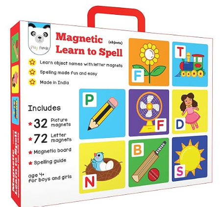 Magnetic Learn to Spell/ 32 picture Magnets/ total 104 magnets/ alphabets